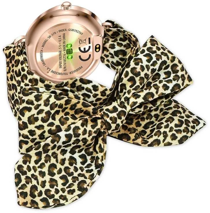 Forever Išmanusis laikrodis Lucca SB-370 Rose Gold - Leopard Print