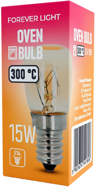 „Forever Light“ orkaitės lemputė E14 T25 15W 230V 60lm 300°