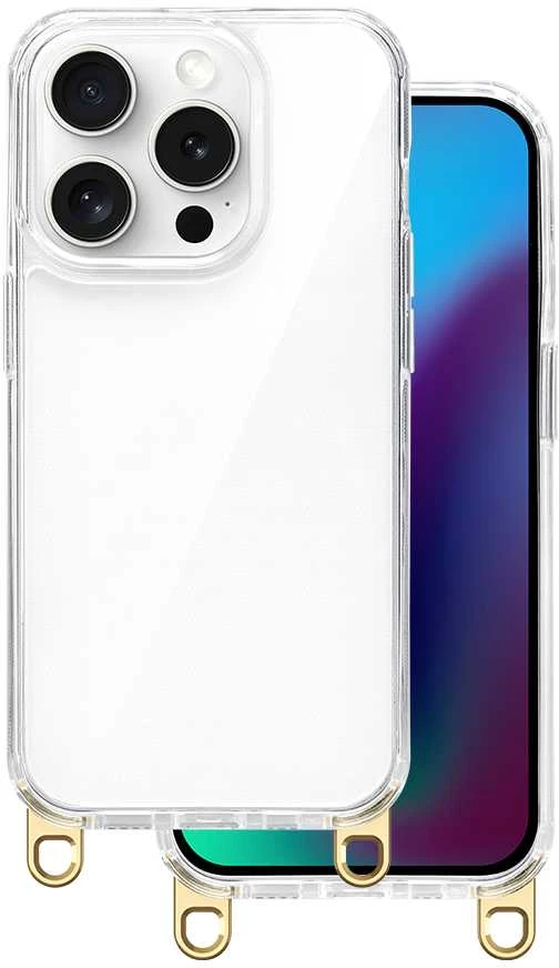 Telforceone Dėklas su kabliukais, skirtas iPhone 13 14 6,1 aukso spalvos