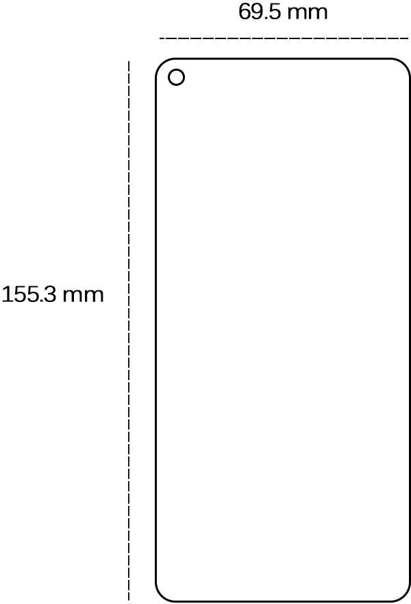 2,5D grūdintas stiklas Realme 8 5G