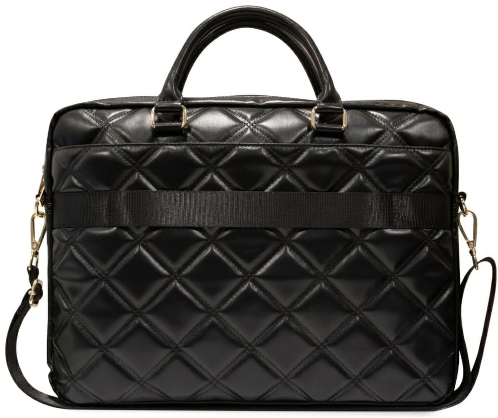 Guess PU Quilted 4G Metal Logo krepšys kompiuteriui 15/16" juodos spalvos