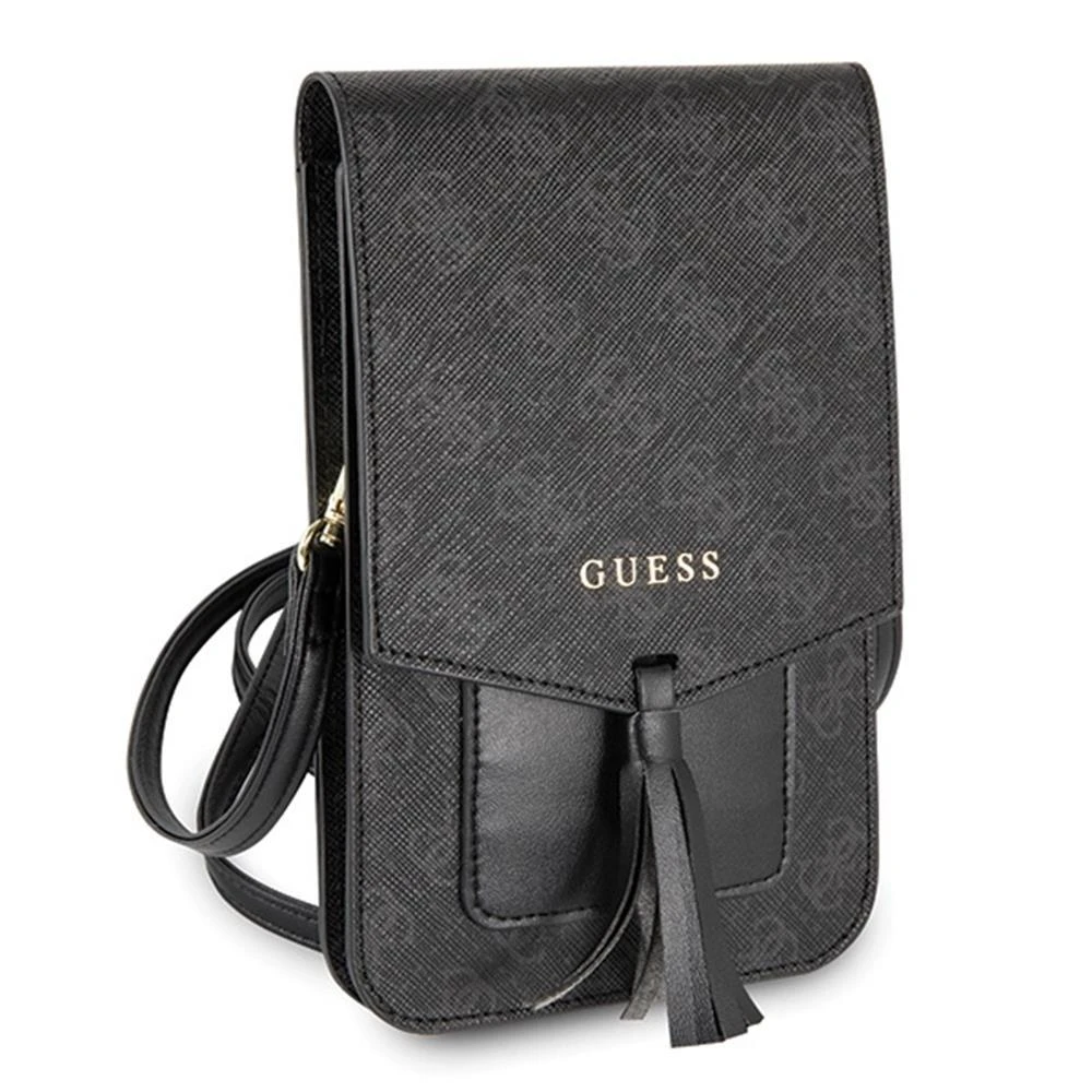 Dėklas Guess 4G Wallet Universal Case juodos spalvos