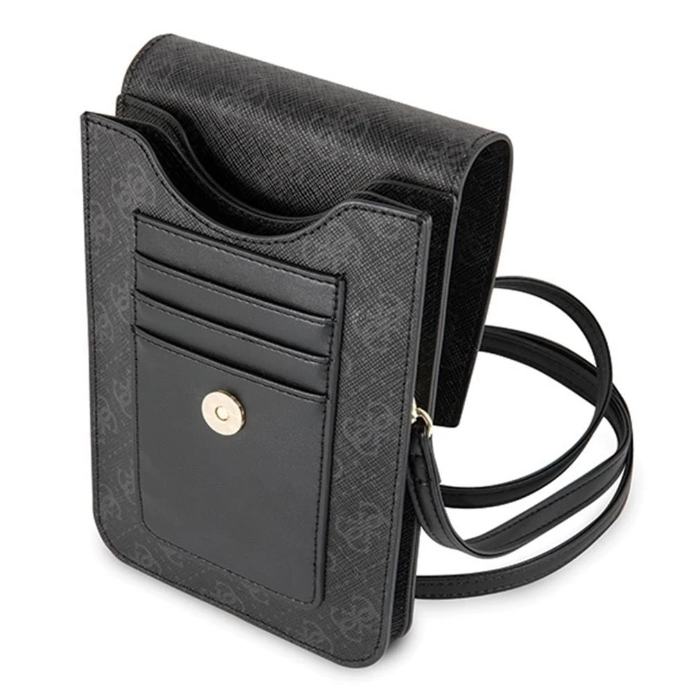 Dėklas Guess 4G Wallet Universal Case juodos spalvos