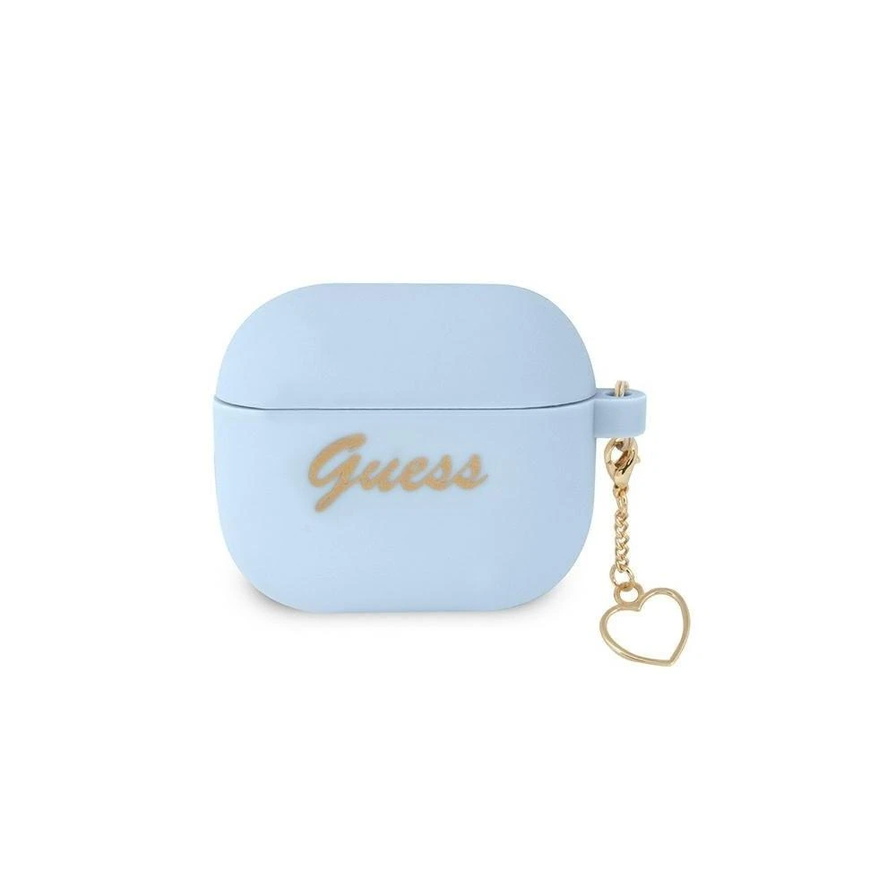 Guess GUA3LSCHSH AirPods 3 dėklas baltos spalvos Silicone Charm Heart Collection