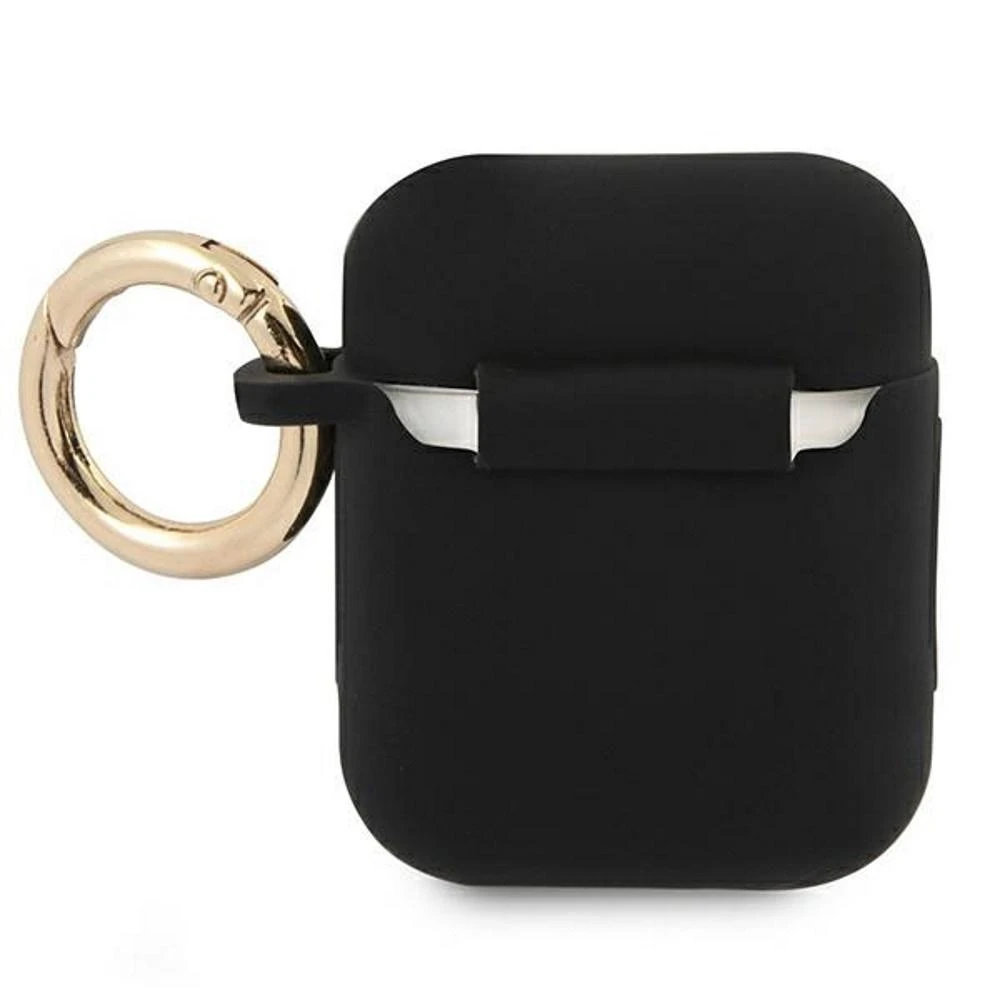 Guess telefono dėklas AirPods GUA2SSSK juodas Silikoninis Vintage Script