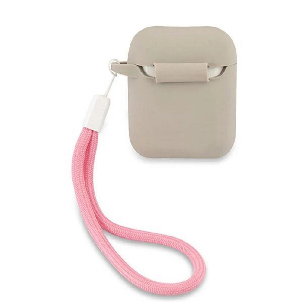 Guess GUACA2LSVSGP AirPods dėklas pilkos spalvos rožinės spalvos Silicone Vintage