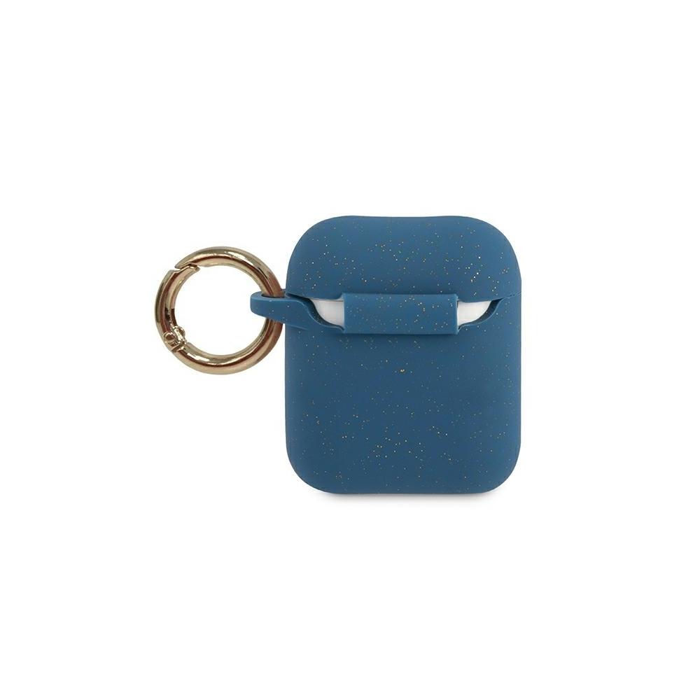 Apple AirPods Guess silikoninis Glitter (GUACCSILGLBL) ausinių dėklas mėlynos spalvos