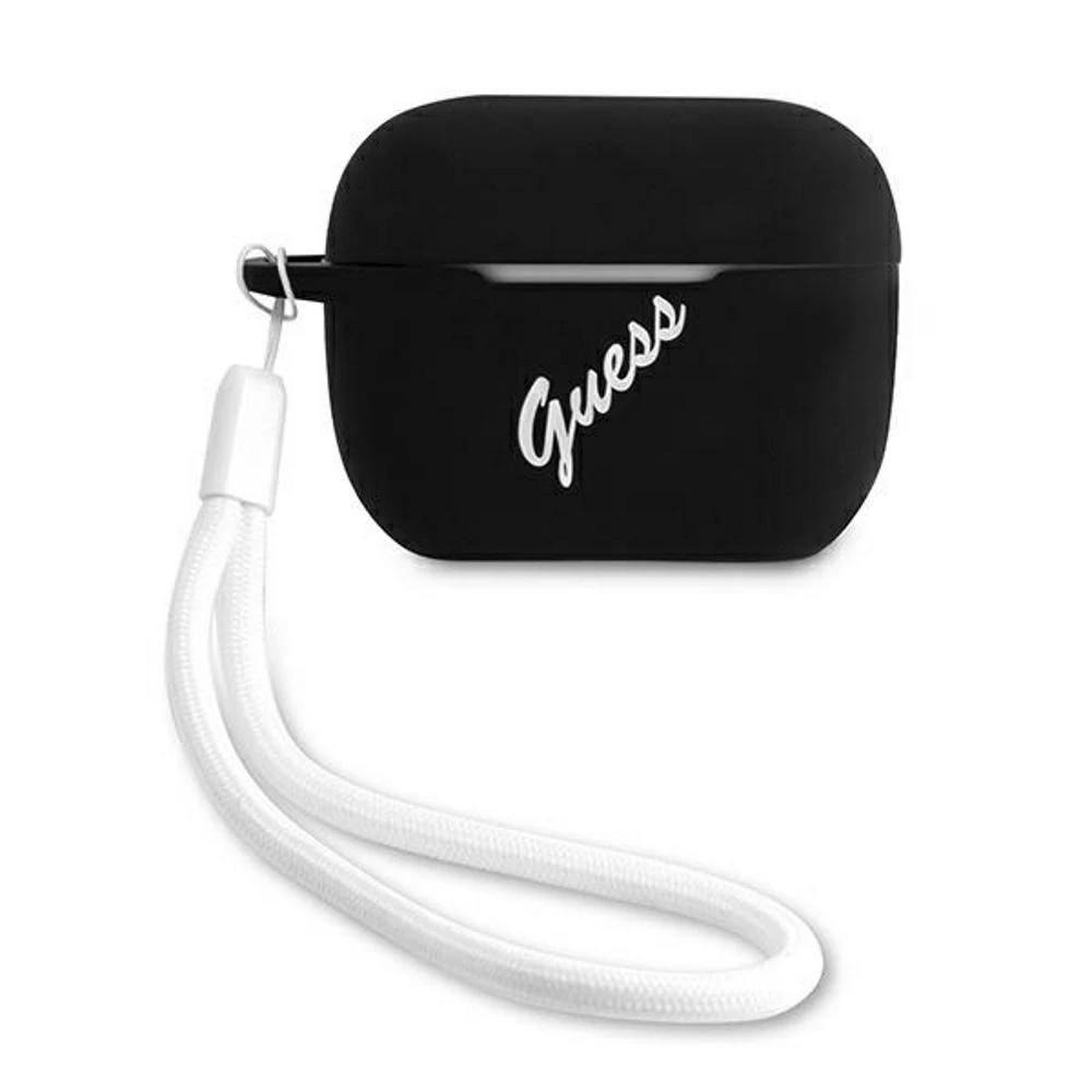 Dėklas Guess GUACAPLSVSBW AirPods Pro dangtelis juodas/baltas Silicone Vintage