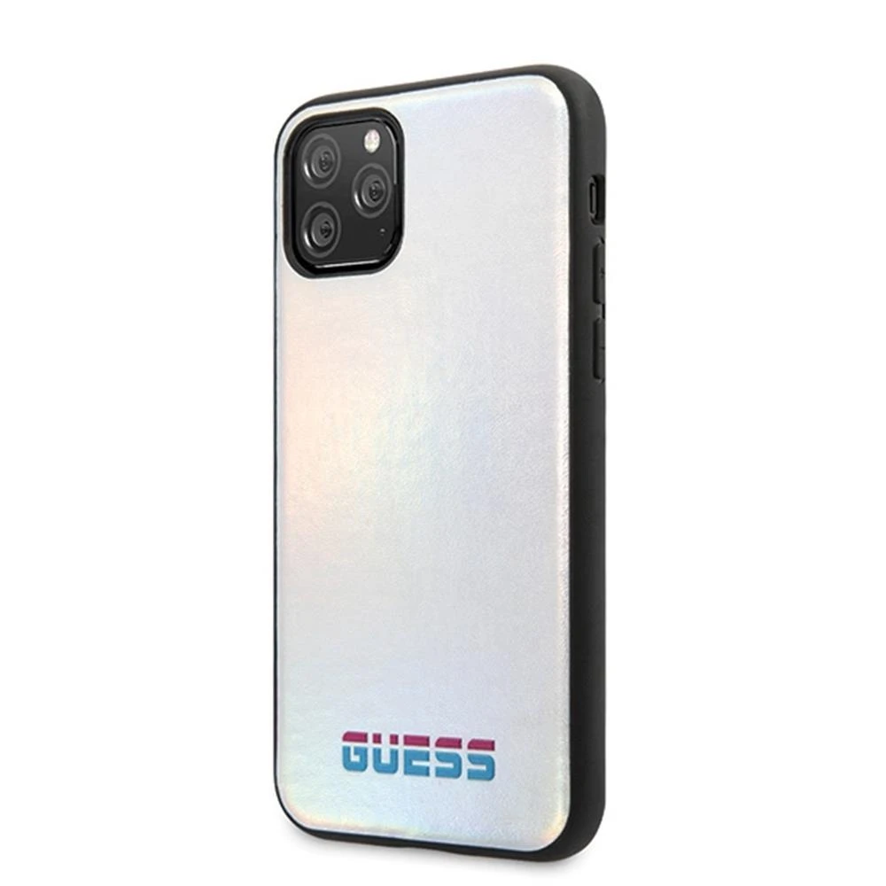 Guess GUHCN58BLD Apple iPhone 11 Pro sidabrinis kietas dėklas Iridescent