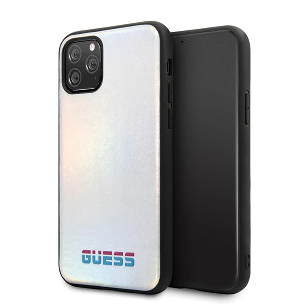 Guess GUHCN58BLD Apple iPhone 11 Pro sidabrinis kietas dėklas Iridescent