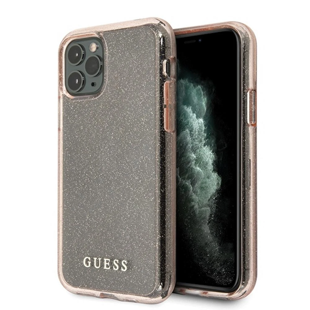 Dėklas GUESS GUHCN65PCGLPI IPHONE 11 PRO MAX Rožinis/Rožinis HARD CASE GLITTER