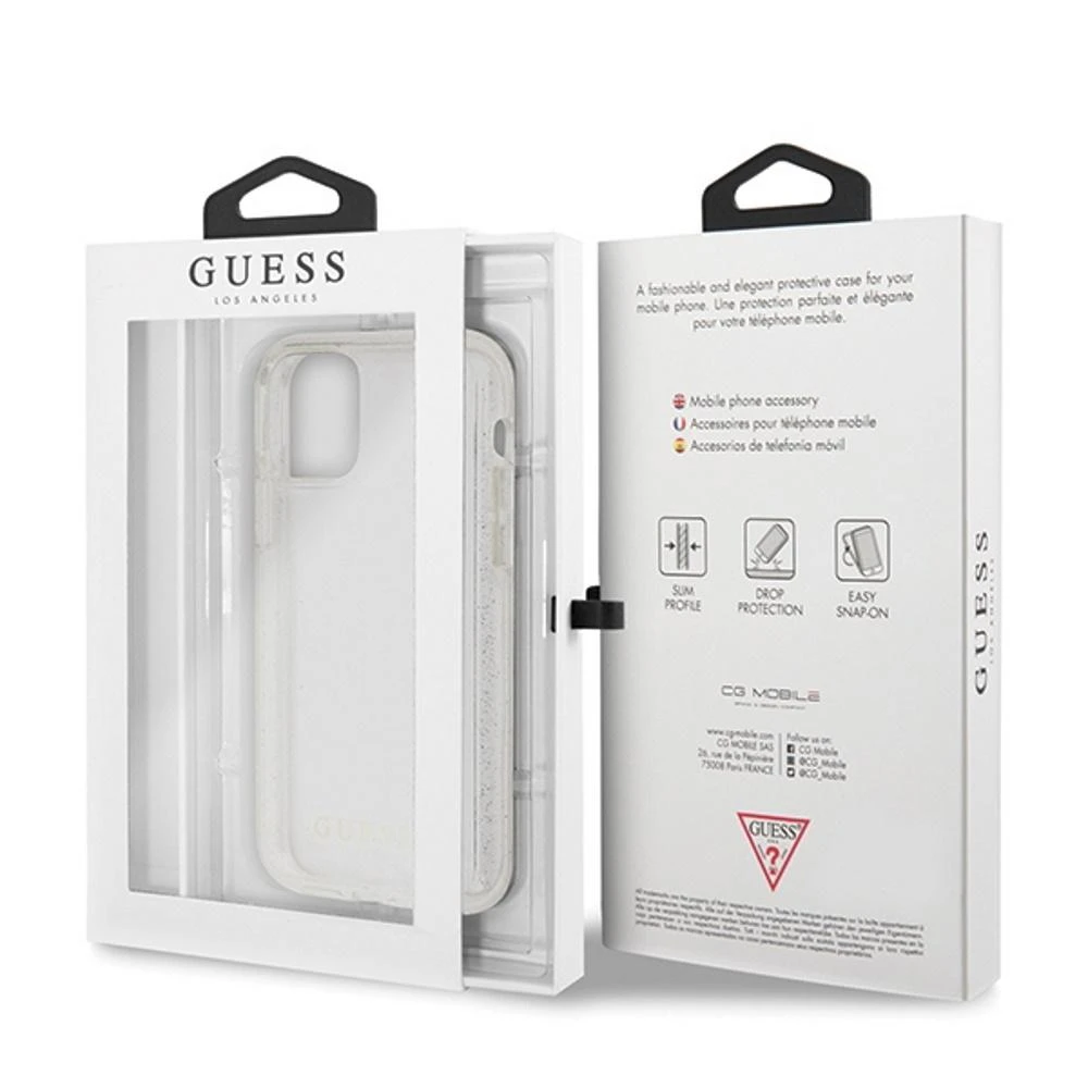 Dėklas GUESS GUHCN65PCGLSE IPHONE 11 PRO MAX Sidabrinis/Sidabrinis HARD CASE GLITTER