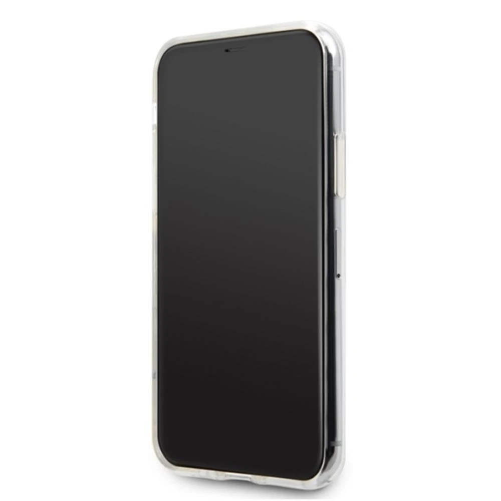 Guess GUHCN65SGTLGO iPhone 11 Pro Max auksinis/auksinis kietas dėklas Glitter Triangle