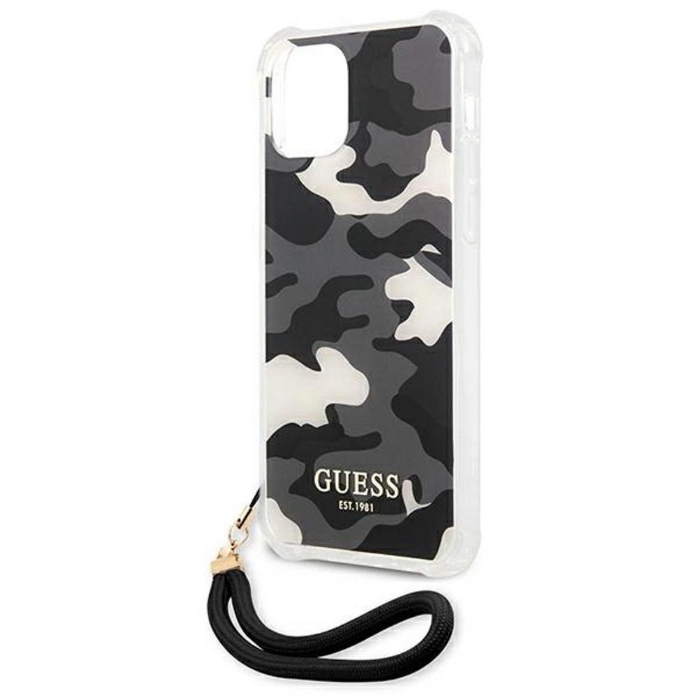 Apple iPhone 12 / 12 Pro Guess dėklas Camo Collection (GUHCP12MKSARBK) juodos spalvos