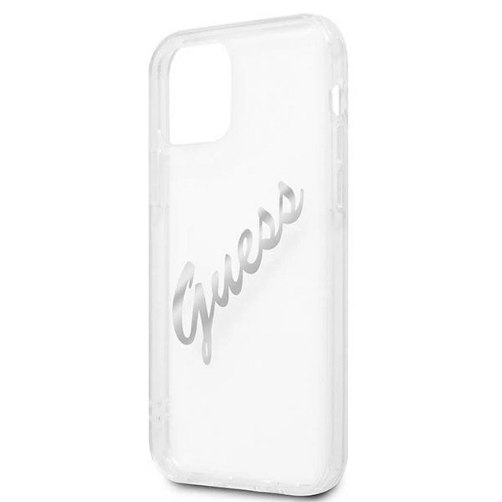 Dėklas GUESS GUHCP12MKTRSVSI HARDCASE PEONY CHAIN COLLECTION IPHONE 12/12 PRO Sidabrinis