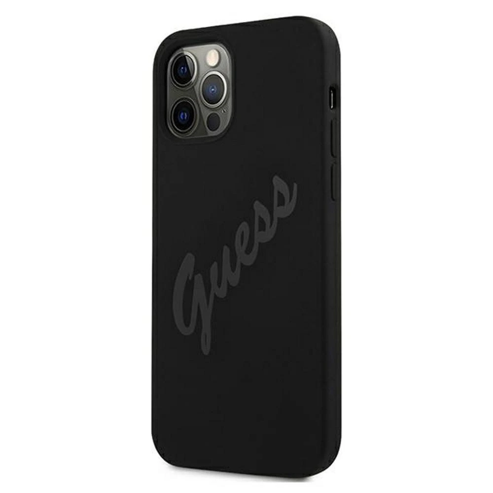 Dėklas GUESS HARDCASE GUHCP12MLSVSBF SILICONE VINTAGE IPHONE 12/12 PRO FUCHSIA/MINT