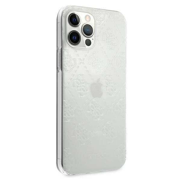 Guess GUHCP12S3D4GTR Apple iPhone 12 mini 5,4″ skaidrus kietas dėklas 4G 3D Pattern Collection