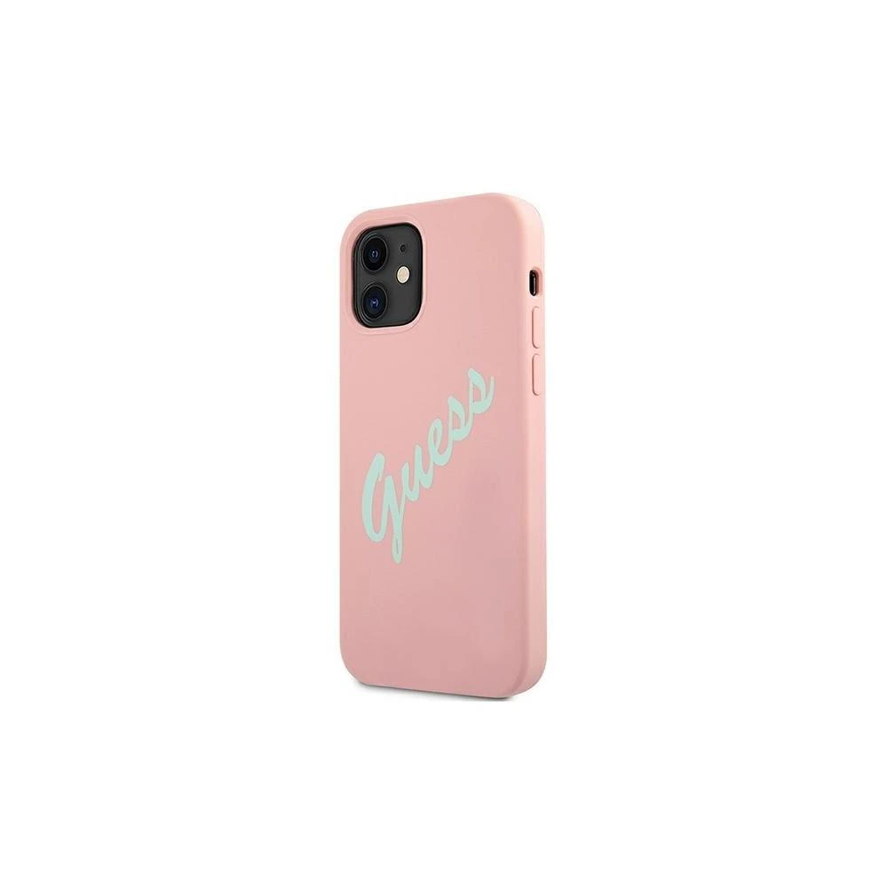 Dėklas GUESS HARDCASE GUHCP12SLSVSGP SILICONE VINTAGE IPHONE 12 MINI Rožinis/MINT