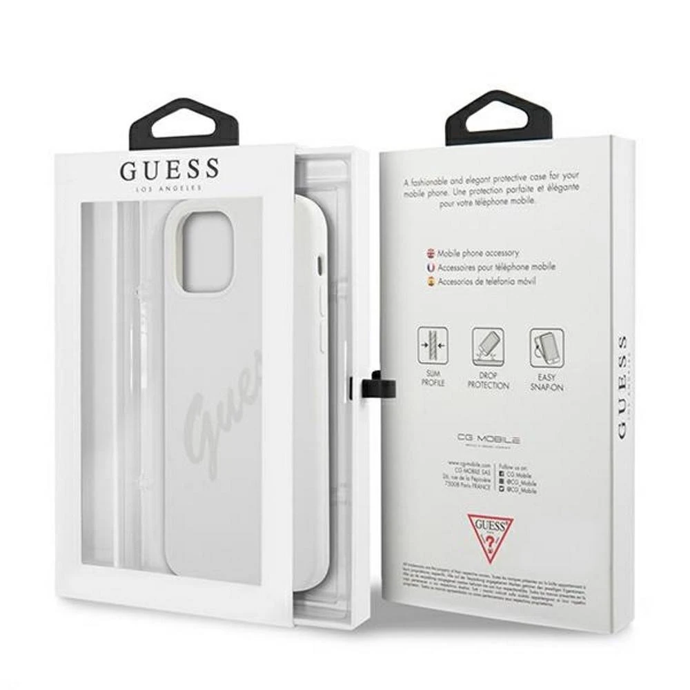 Guess GUHCP12LLSVSCR Apple iPhone 12 Pro Max 6,7″ cream kietas dėklas Script Vintage