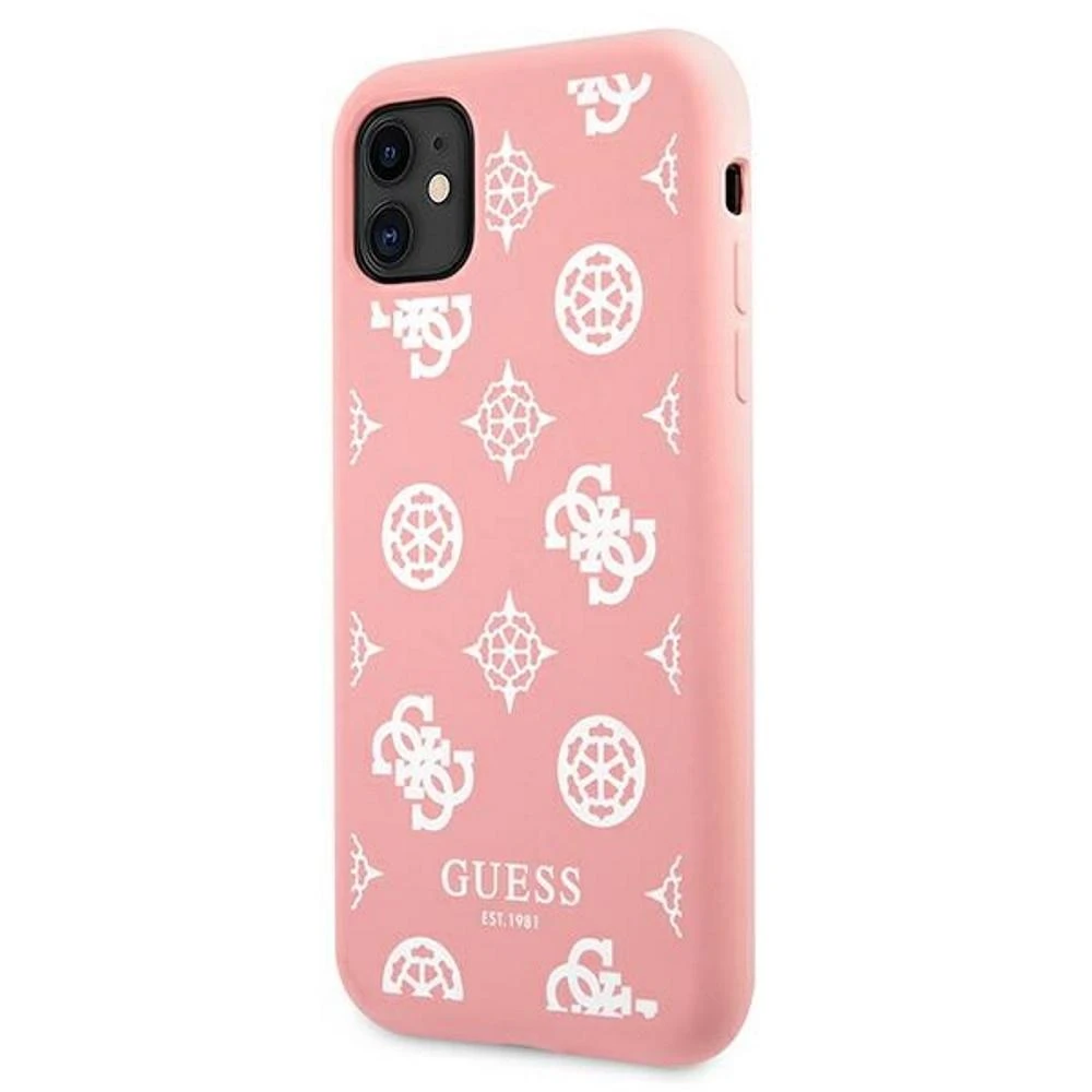 Guess telefono dėklas, skirtas iPhone 12 Pro Max 6,7 GUHCP12LLSPEWPI rožinė hard telefono dėklas, skirtas Peony Collection