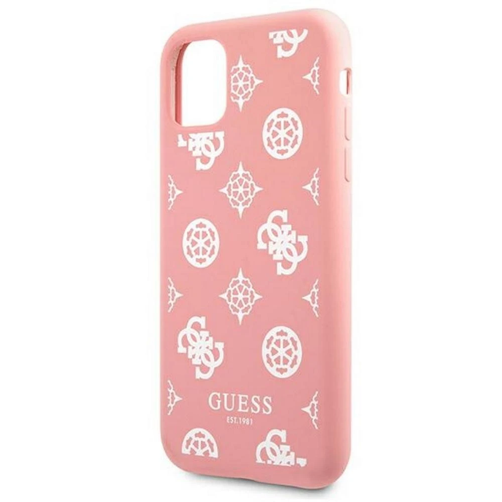 Guess telefono dėklas, skirtas iPhone 12 Pro Max 6,7 GUHCP12LLSPEWPI rožinė hard telefono dėklas, skirtas Peony Collection