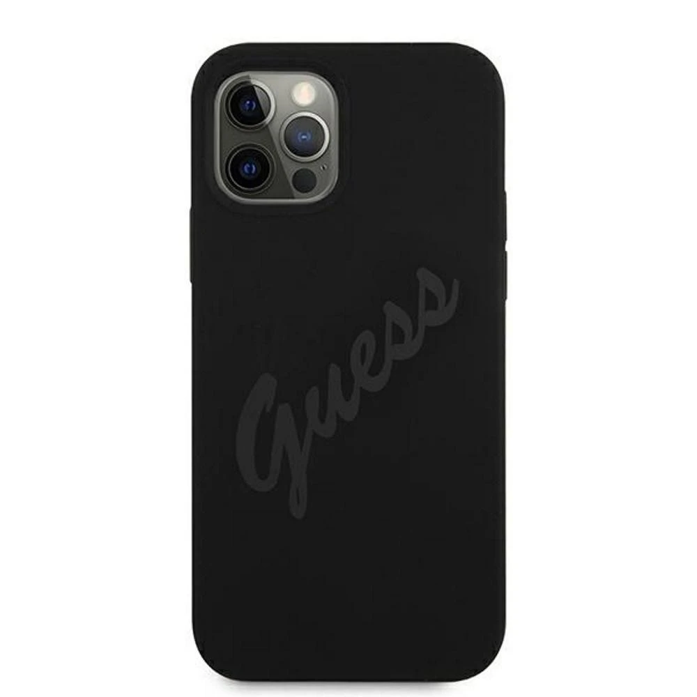 Dėklas GUESS KIETAS DĖLIS GUHCP12LLSVSBF SILICONE VINTAGE IPHONE 12 PRO MAX FUCHSIA / MINT