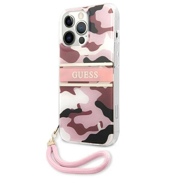 Dėklas GUESS GUHCP13MKCABPI IPHONE 13/14/15 6.1 "Rožinis / Rožinis HARDCASE CAMO STAP COLLECTION