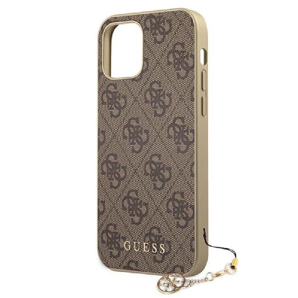 Dėklas Cg Mobile France GUHCP13LGF4GBR Guess 4G Charms Zadní Kryt pro iPhone 13 Pro Brown (ruda)