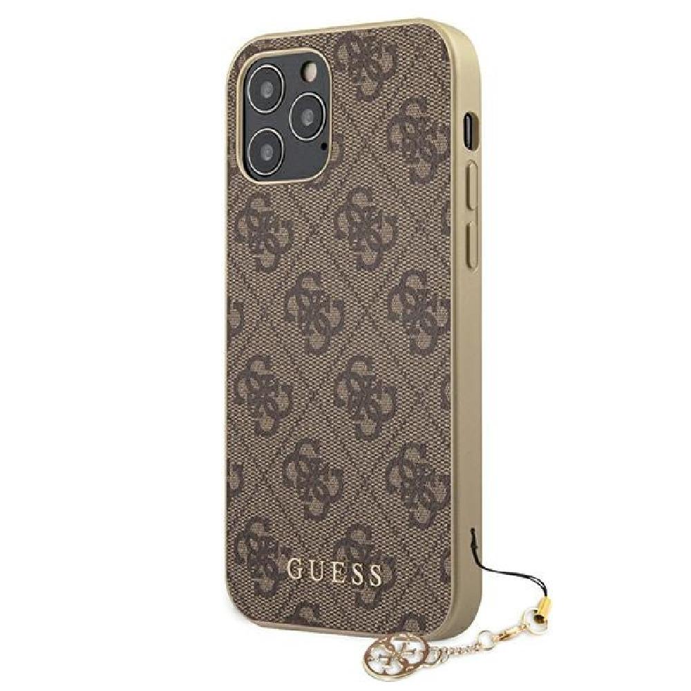Dėklas Cg Mobile France GUHCP13LGF4GBR Guess 4G Charms Zadní Kryt pro iPhone 13 Pro Brown (ruda)