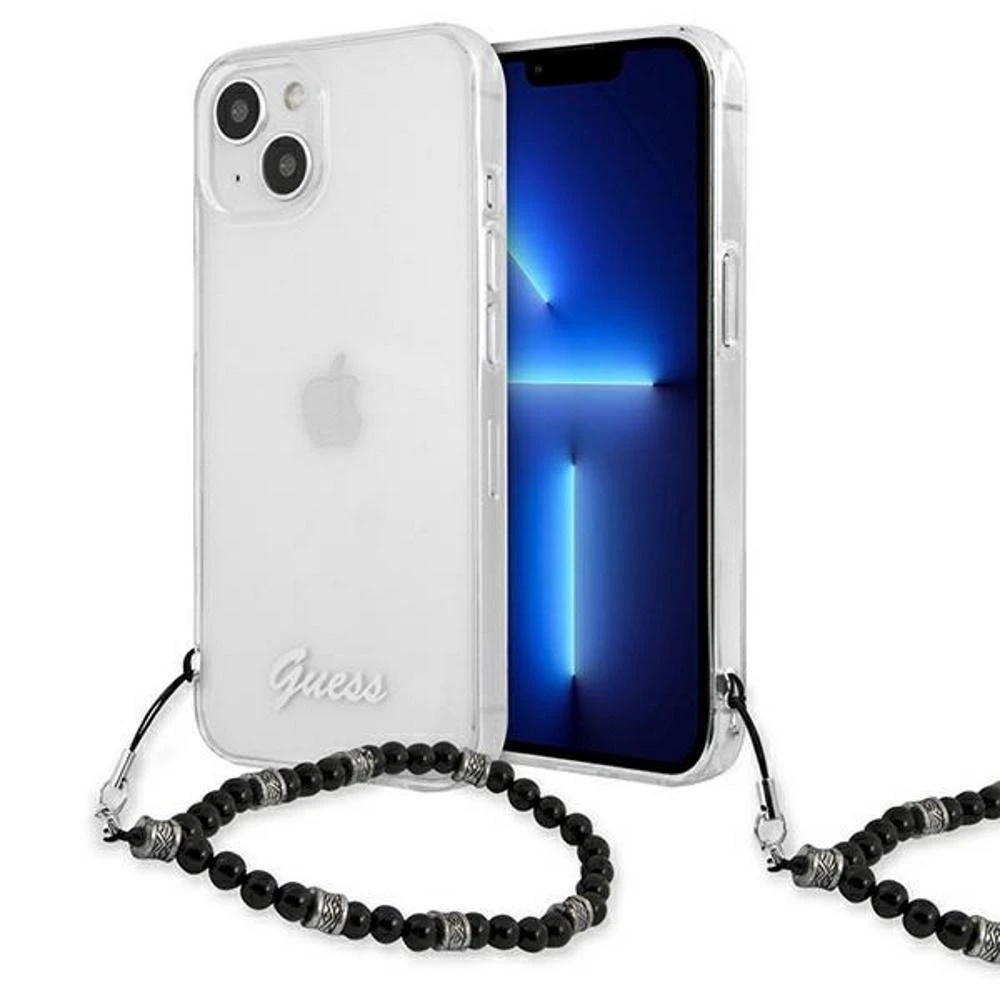 Dėklas GUESS GUHCP13LKPSBK IPHONE 13 PRO / 13 6.1 "TRANSPARENT HARDCASE Juodas PEARL