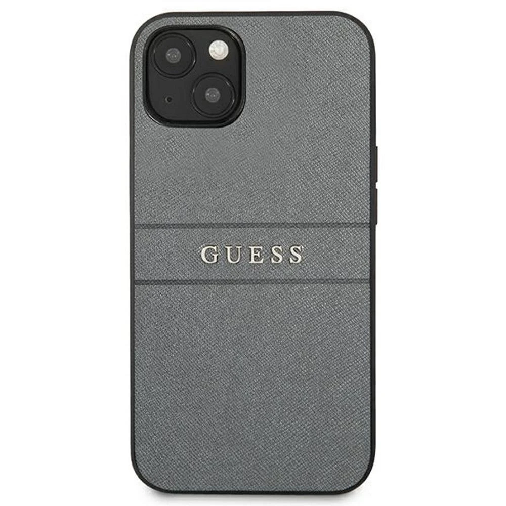 Guess GUHCP13LPSASBGR iPhone 13 Pro / 13 6.1" pilkas/pilkas Saffiano Strap