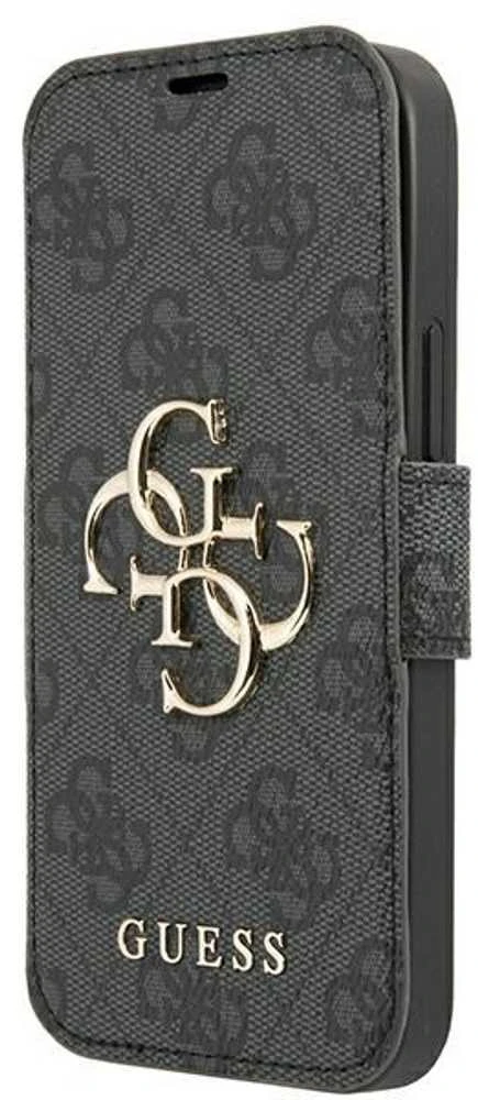 Dėklas Guess GUBKP13X4GMGGR Apple iPhone 13 Pro Max 6,7″ pilkos spalvos book 4G Big Metal Logo