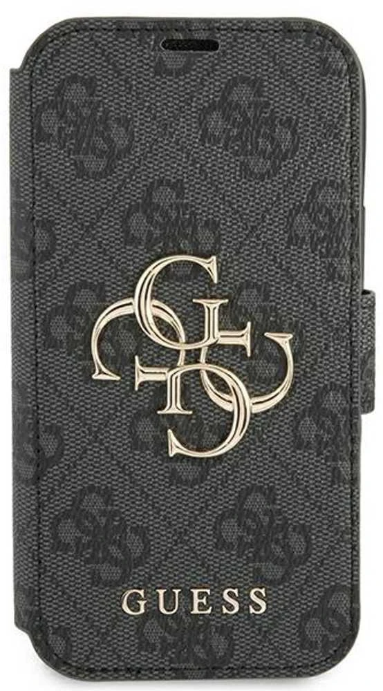 Dėklas Guess GUBKP13X4GMGGR Apple iPhone 13 Pro Max 6,7″ pilkos spalvos book 4G Big Metal Logo