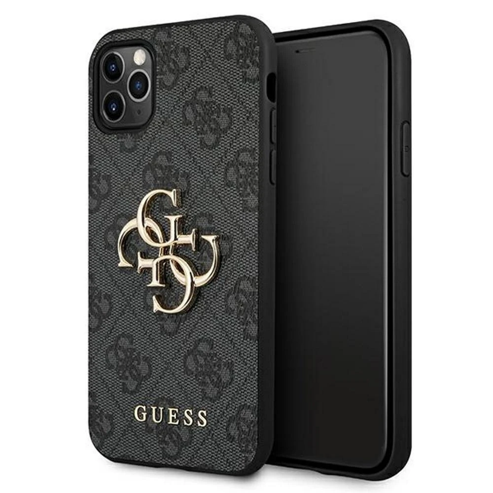 Apple iPhone 13 Pro Max 6,7″ Guess dėklas 4G Big Metal Logo GUHCP13X4GMGGR pilkas