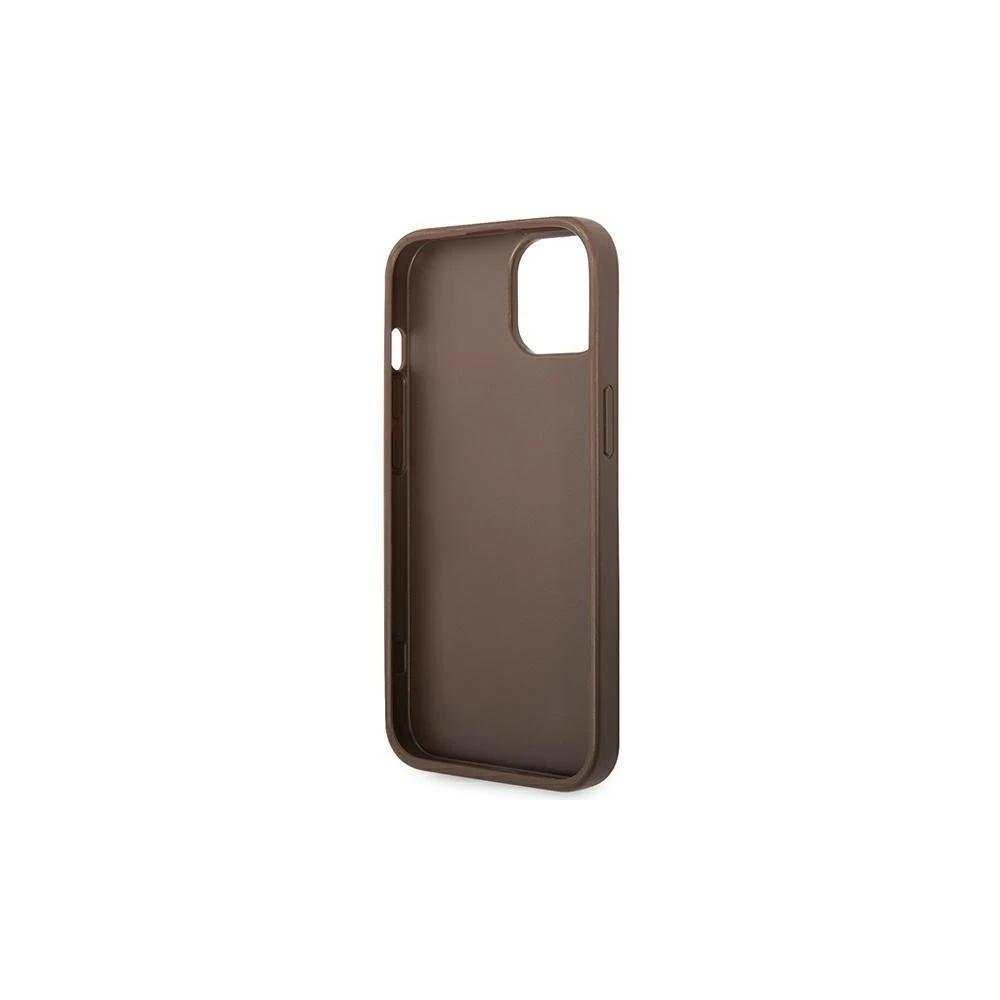 Apple iPhone 14 Pro Guess dėklas 4G Big Metal Logo rudos spalvos