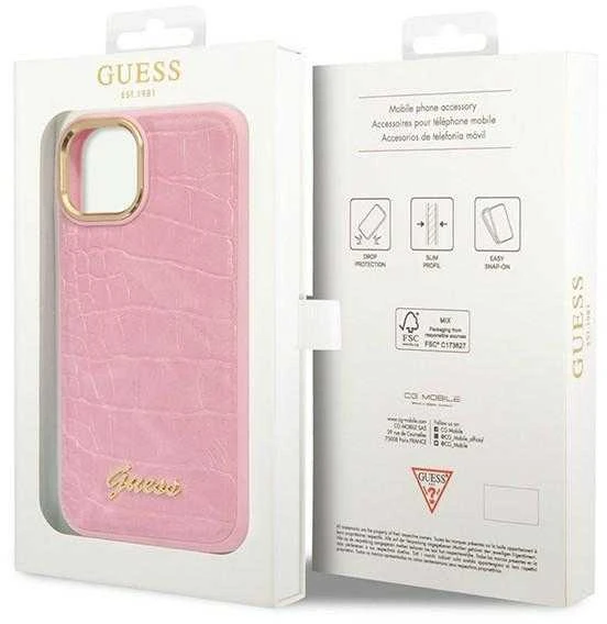 Guess GUHCP14LHGJGHA Apple iPhone 14 Pro 6,1″ žalias kietas dėklas Jungle Collection