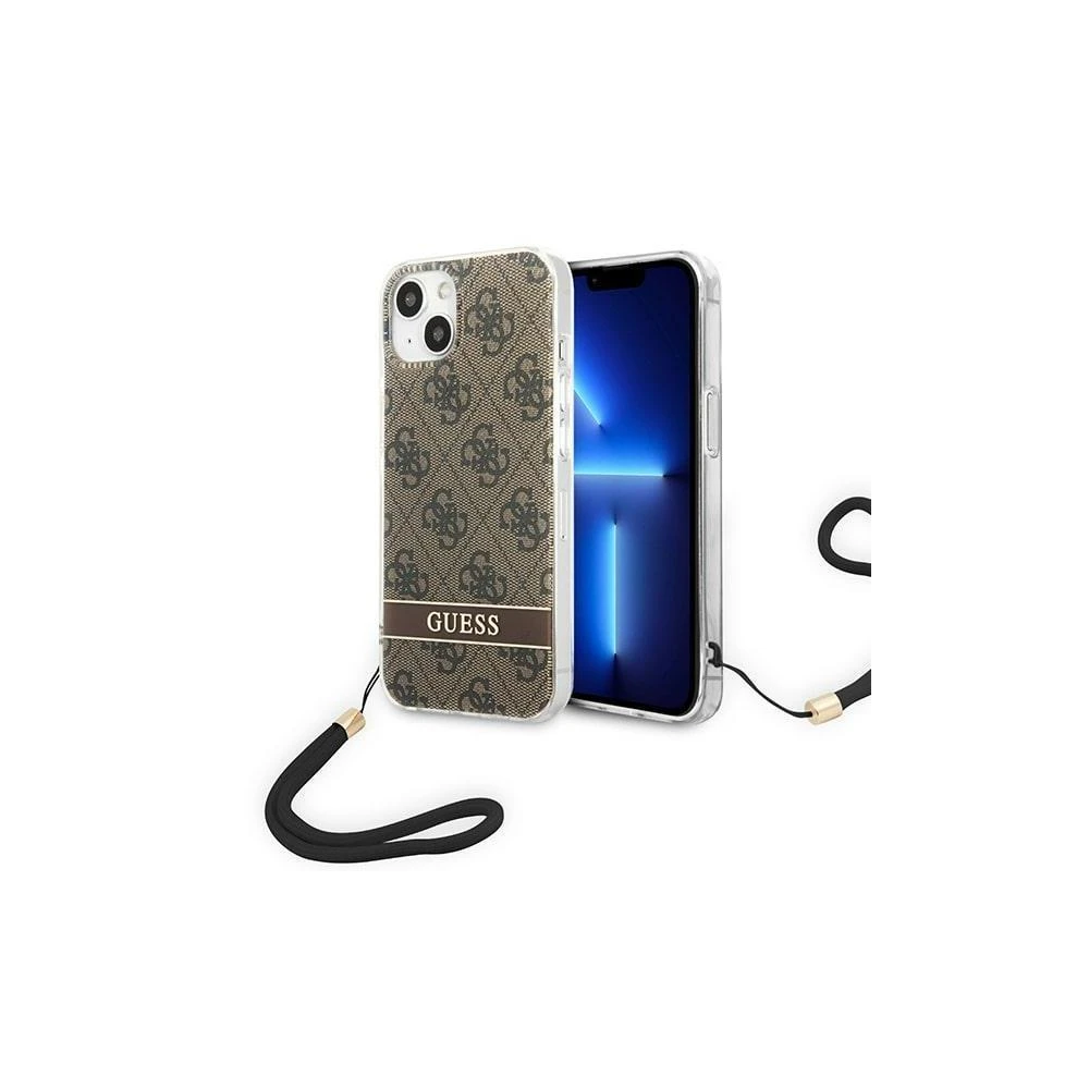 „Guess“ GUOHCP14XH4STW „Apple iPhone 14 Pro Max 6,7" ruda kietas dėklas 4G spausdinimo dirželis