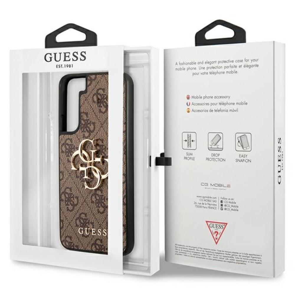 Dėklas GUESS GUHCS23S4GBBR S23 S911 BRONZE/BROWN HARDCASE 4G BIG METAL LOGO