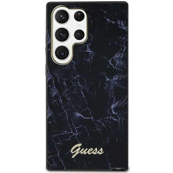 Guess GUHCS23MPCUMAK S23+ S916 juodos spalvos kietas dėklas Marble