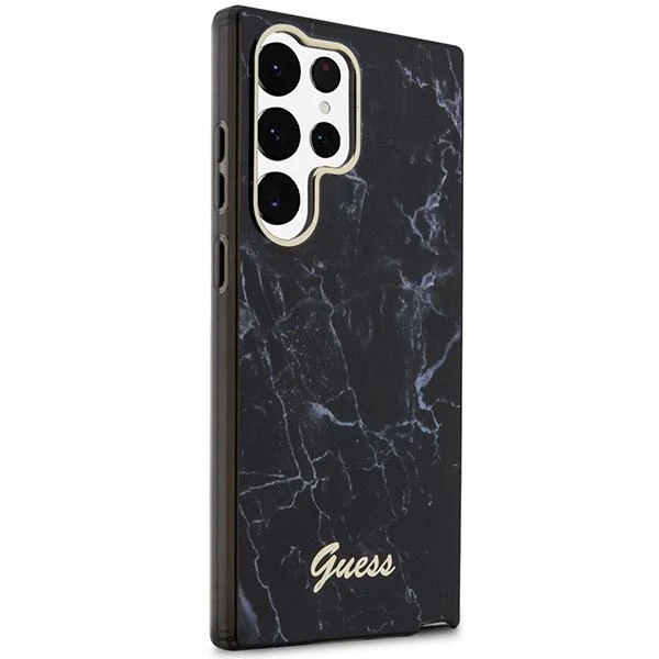 Guess GUHCS23MPCUMAK S23+ S916 juodos spalvos kietas dėklas Marble