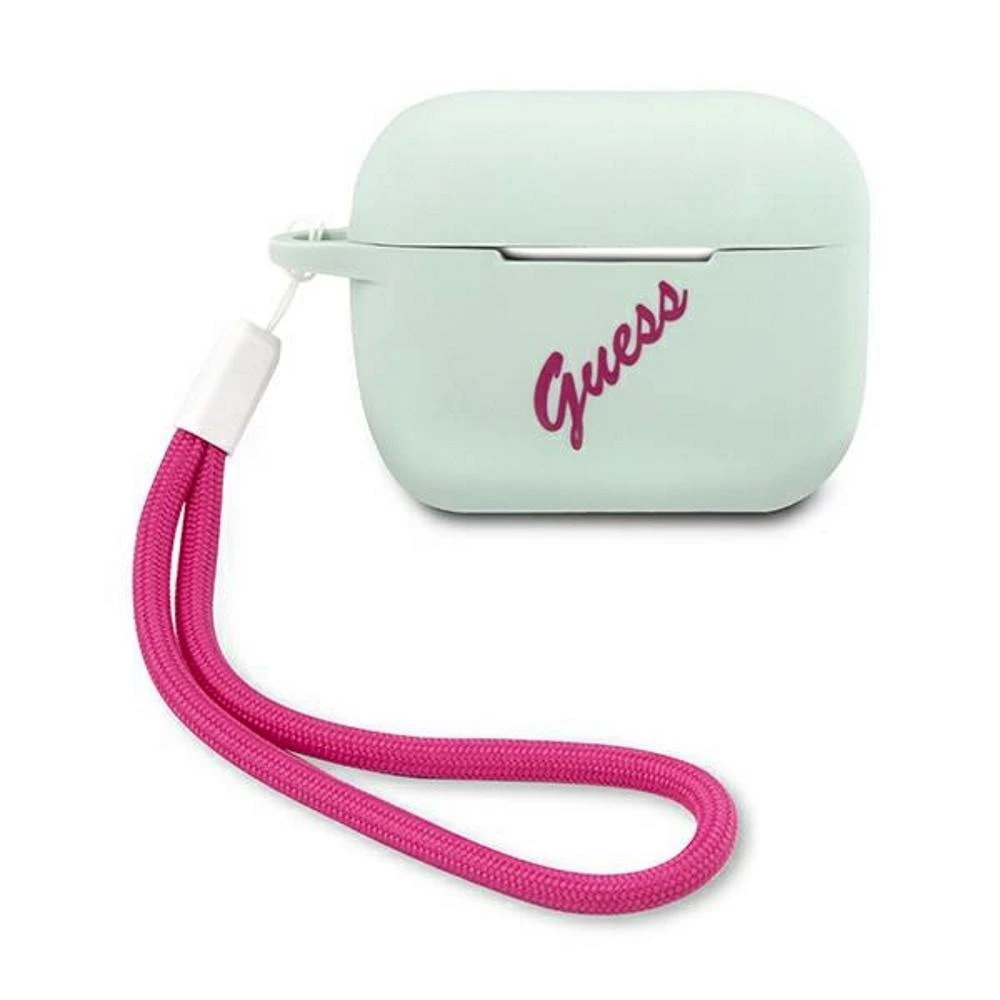 Guess AirPods Pro dėklas su rožine virvele