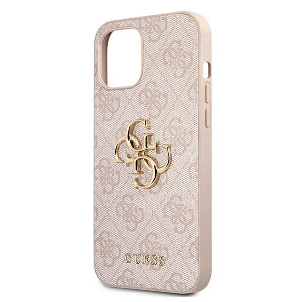 Apple iPhone 11 6.1 „Guess dėklas 4G Big Metal Logo GUHCN614GMGPI rožinės spalvos