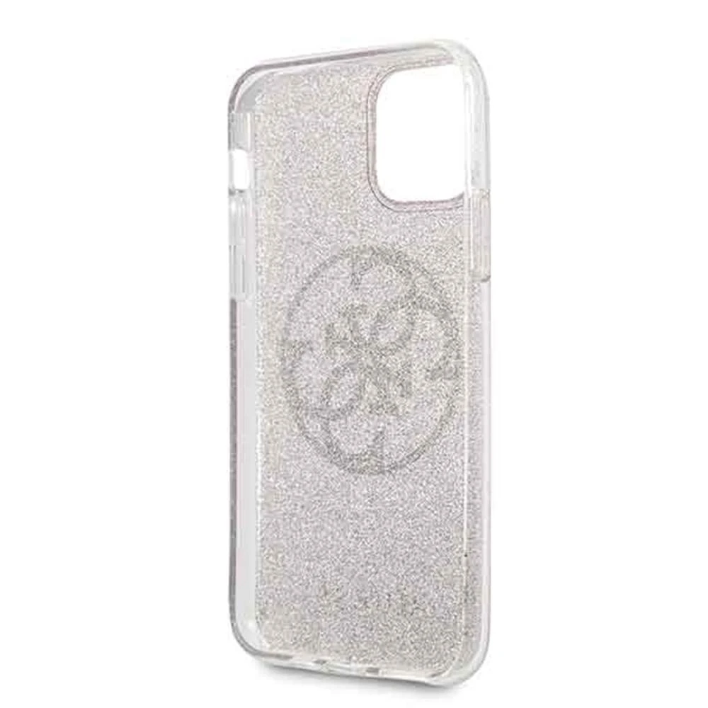 Guess GUHCN58PCUGLPI iPhone 11 Pro rožinė/rožinė kietas dėklas 4G Circle Blizgučiai