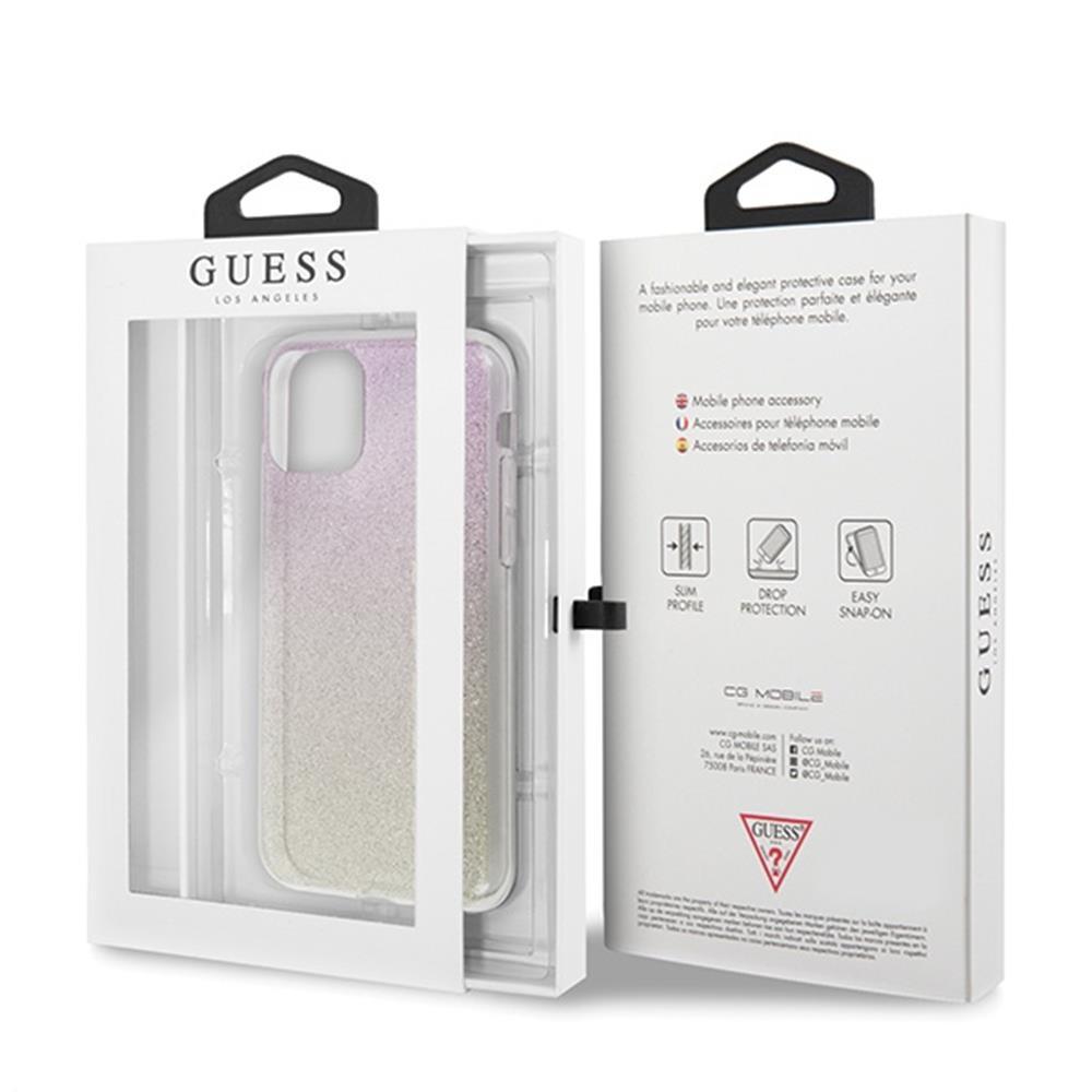 Dėklas GUESS HARD CASE GRADIENT GLITTER GUHCN65PCUGLGPI IPHONE 11 PRO MAX Rožinis-GOLD