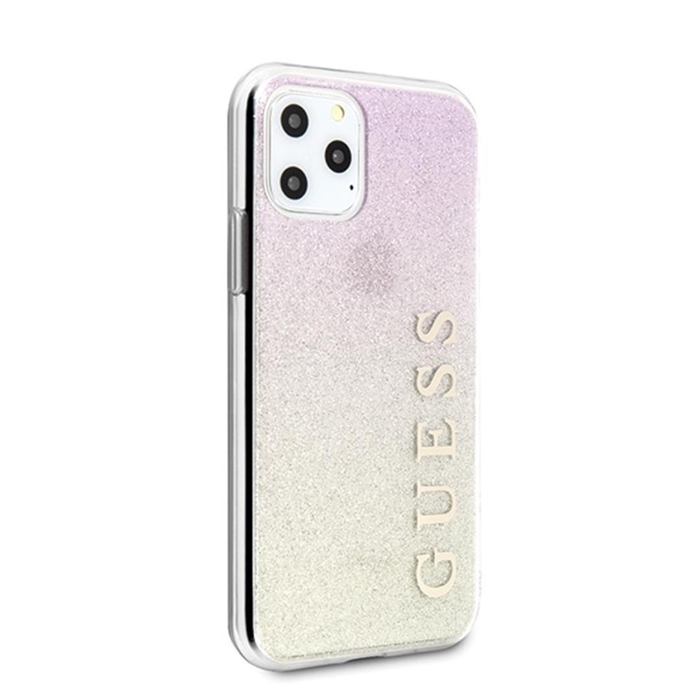 Dėklas GUESS HARD CASE GRADIENT GLITTER GUHCN65PCUGLGPI IPHONE 11 PRO MAX Rožinis-GOLD