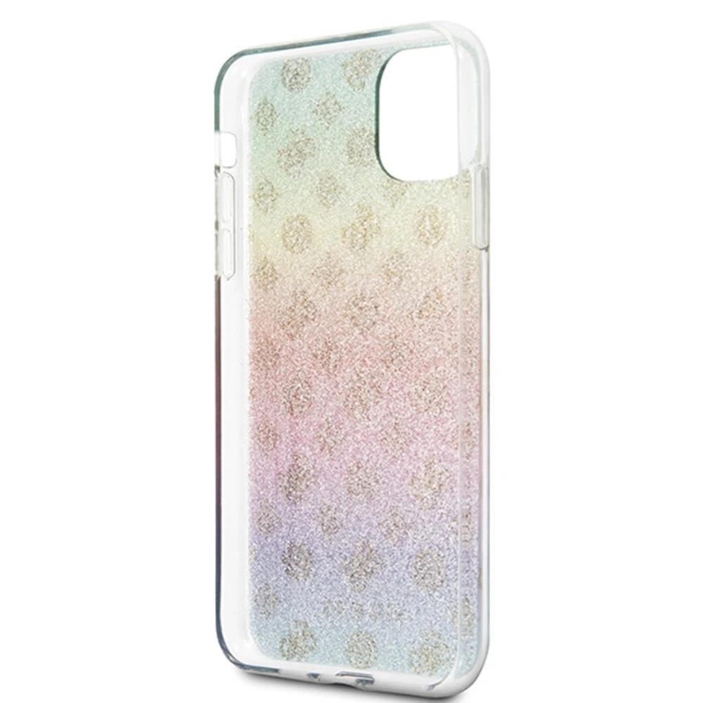 Guess GUHCN65PEOML Apple iPhone 11 Pro Max multicolor kietas dėklas Iridescent 4G Peony