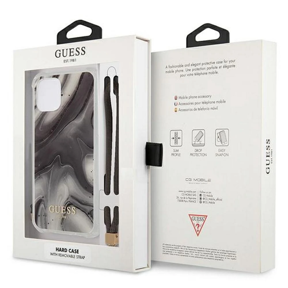 Dėklas Guess GUHCP12MKSMAGR Apple iPhone 12/12 Pro 6,1" pilkos spalvos hardcase Marble Collection