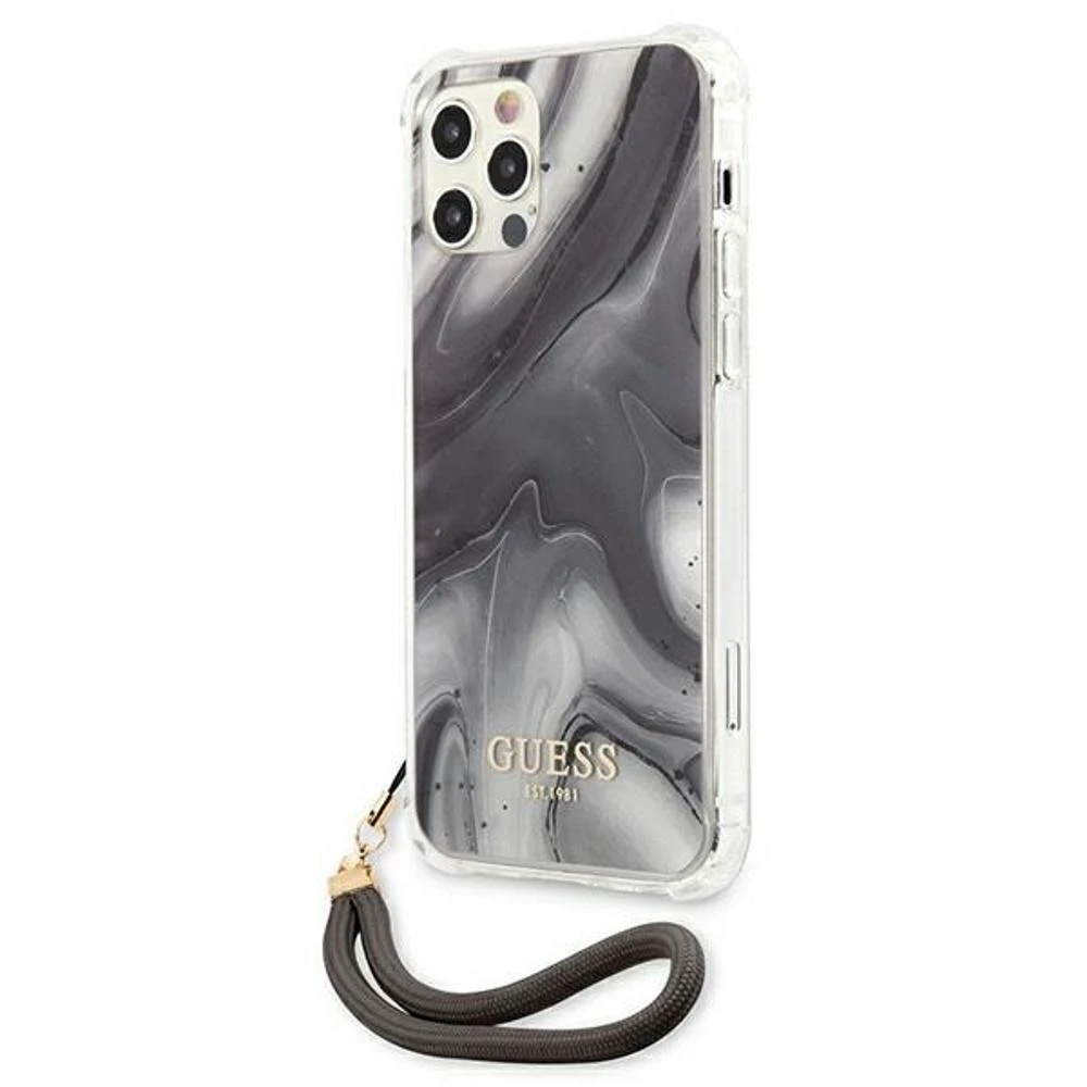 Dėklas Guess GUHCP12MKSMAGR Apple iPhone 12/12 Pro 6,1" pilkos spalvos hardcase Marble Collection