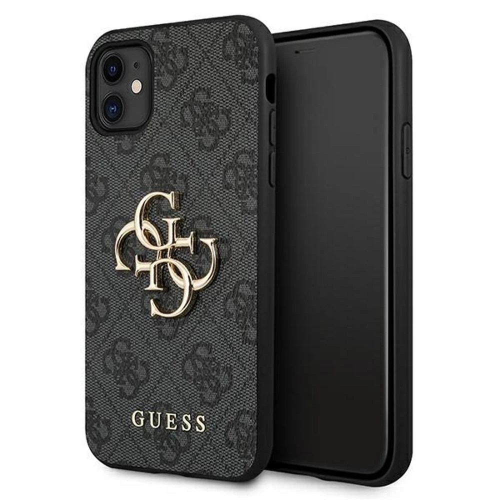 Guess GUHCP12L4GMGGR Apple iPhone 12 Pro Max 6.7" dėklas telefonui pilkos spalvos 4G Big Metal Logo