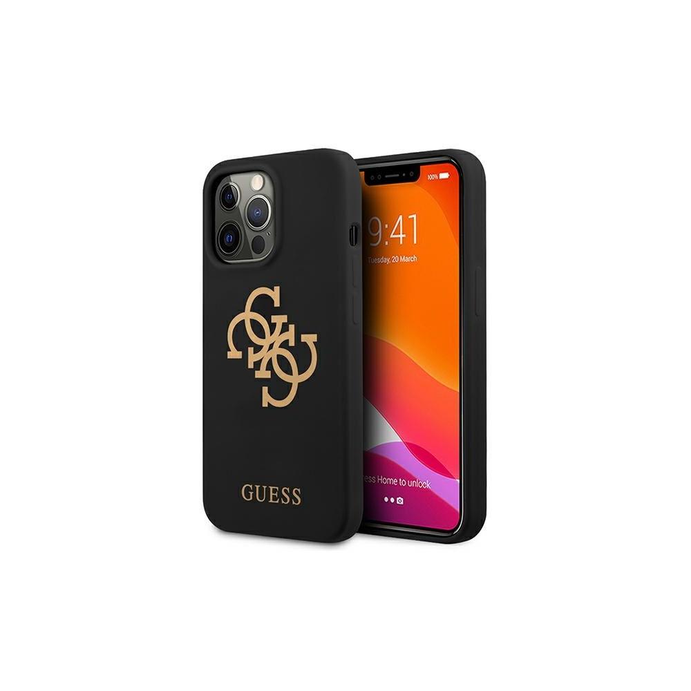 Dėklas Guess GUHCP13XLS4GGBK iPhone 13 Pro Max6,7" juoda/juodas hard case Silicone 4G Logo